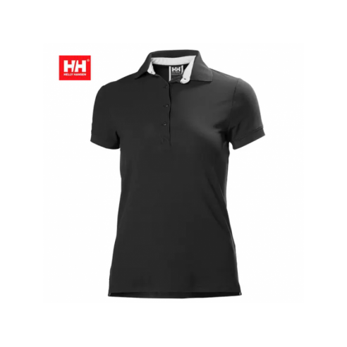 Polo Crewline da donna nera manica corta in tactel - Helly Hansen