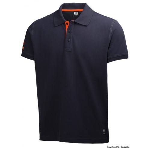 Polo Oxfort blu manica corta in cotone - Helly Hansen