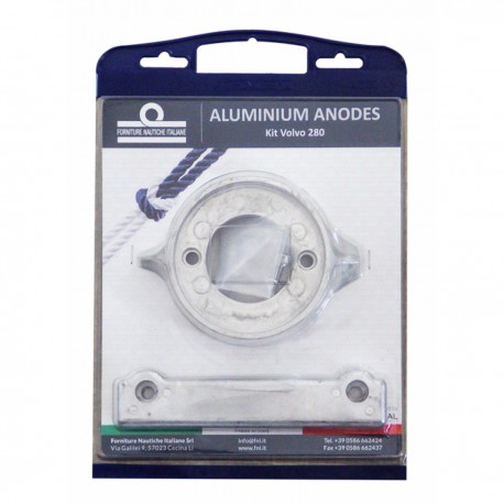 Kit of aluminium anodes for Volvo Penta 280 engines