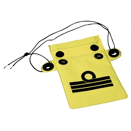PVC envelope for documents with airtight closure and shoulder strap