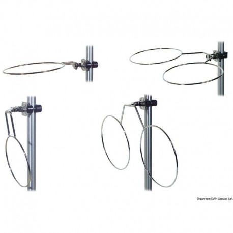 Folding stainless steel fender holder