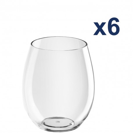 Pack 6 pz - bicchieri da acqua infrangibili