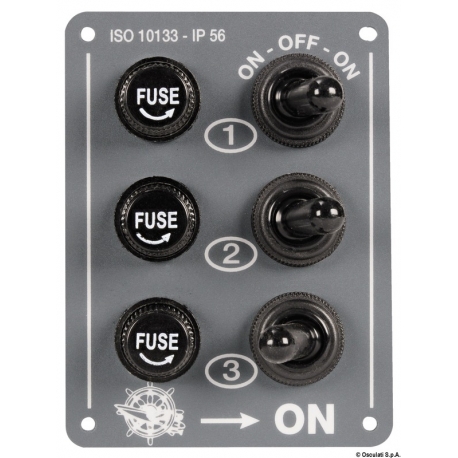 Grey aluminium electric panel