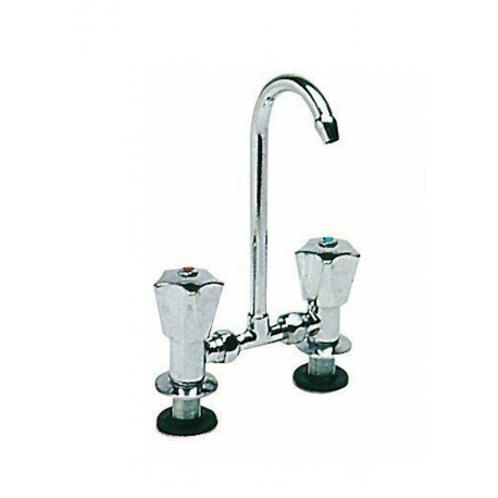 Chromed brass mixer tap