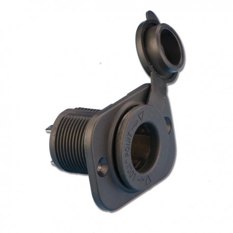 Cigarette lighter socket with hood