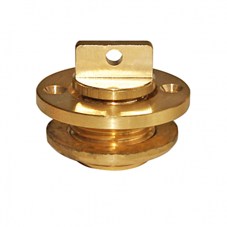 Chromed brass water drain plug