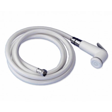 White ABS hand shower with hose