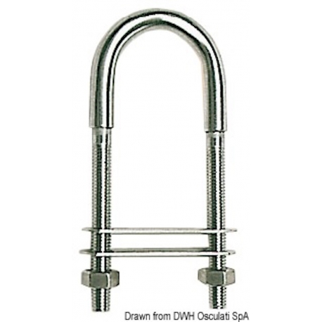 U-bolt with double gasket plate - Osculati